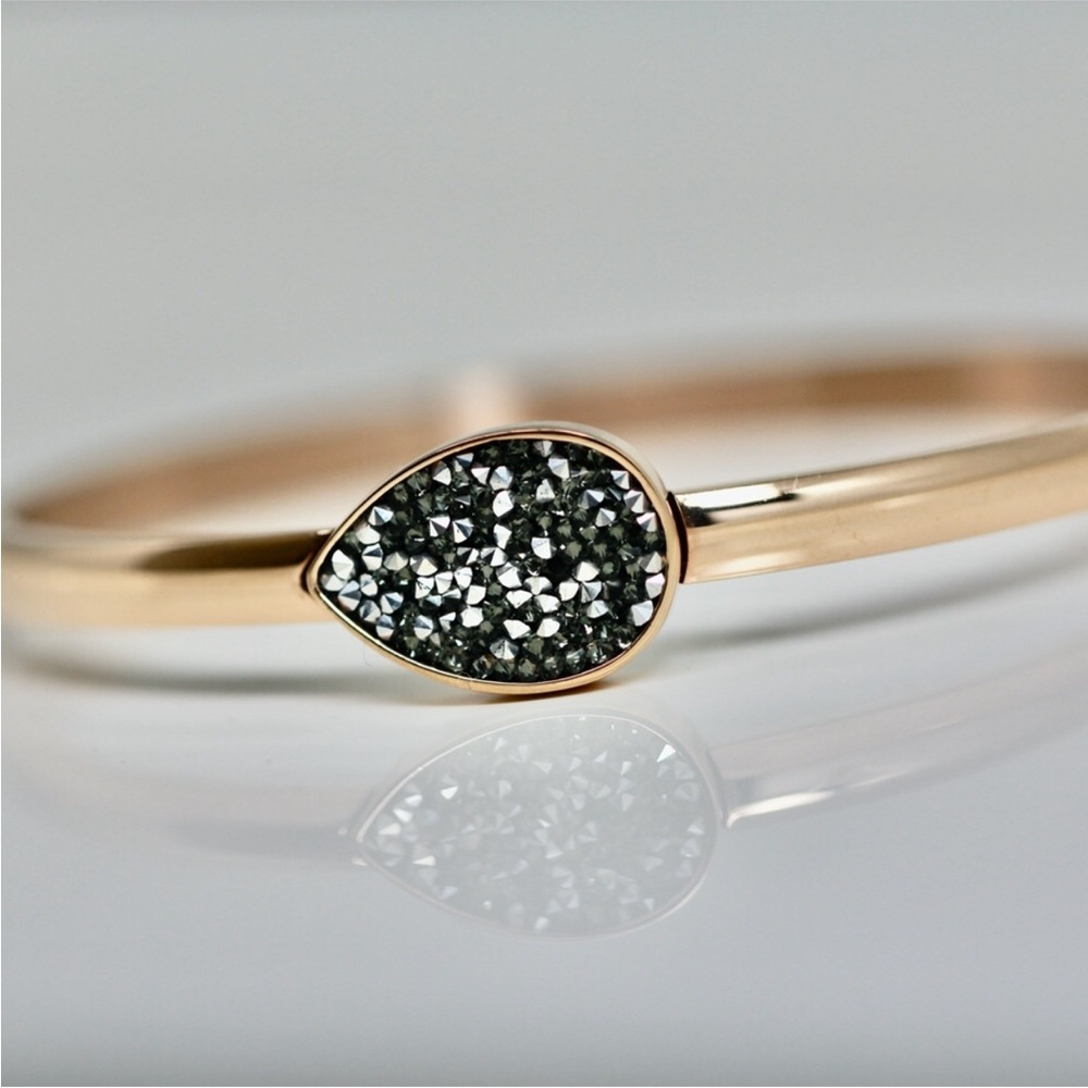 Jenna Jameson Gold Dipped Bracelet with Black Topez Stone - Picture 8 of 8